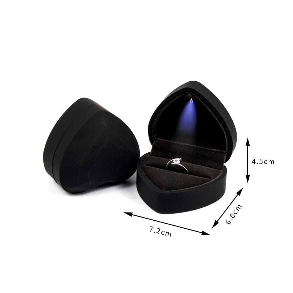 VVS Jewelry hip hop jewelry Black2 Black LED Jewelry Ring Box