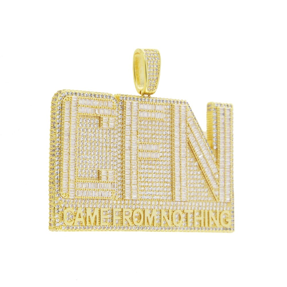 VVS Jewelry hip hop jewelry CFN Came From Nothing Baguette Iced Pendant