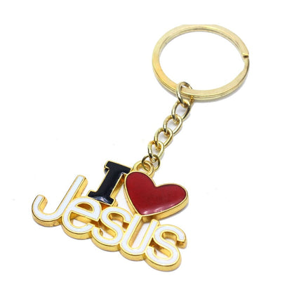 VVS Jewelry hip hop jewelry Christian I Love Jesus Keychain