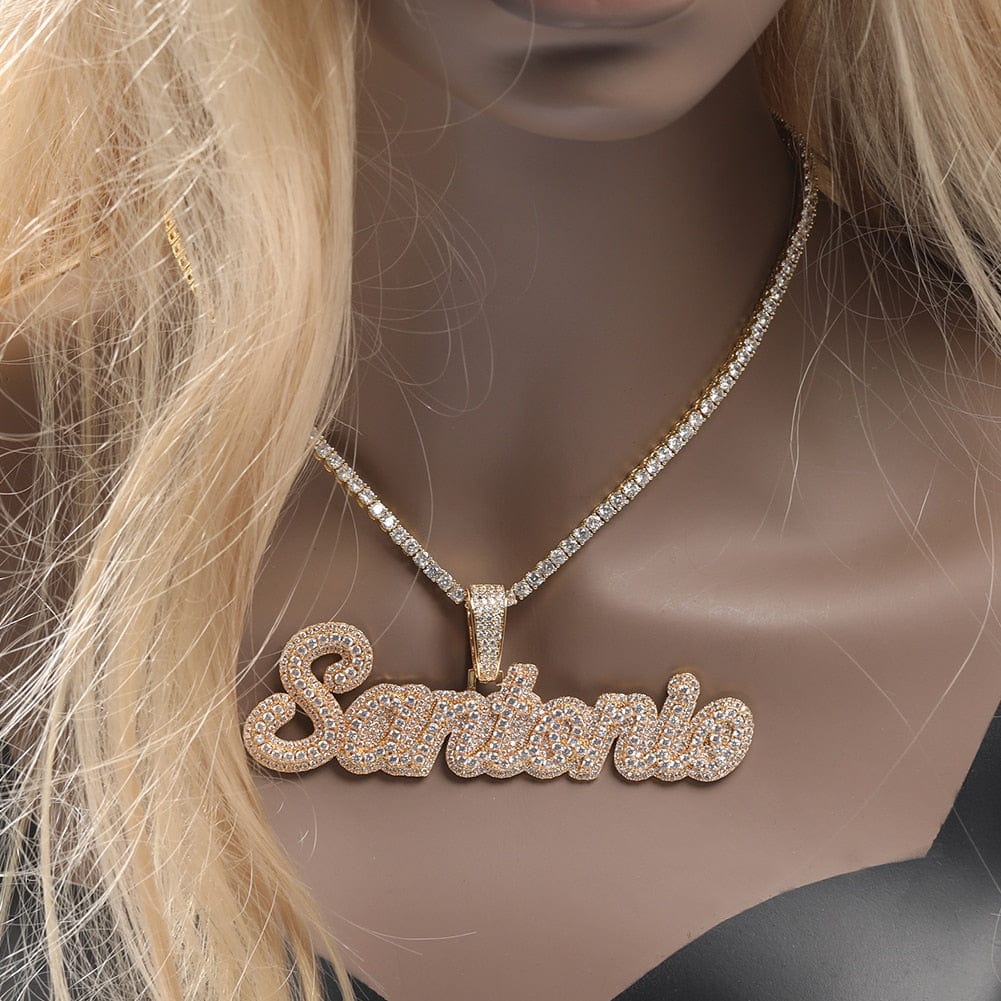 VVS Jewelry hip hop jewelry custom Bling Custom Name Pendant Necklace