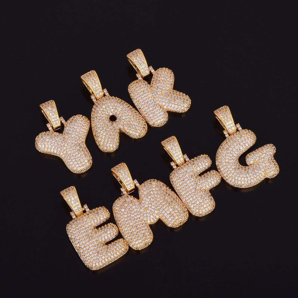 VVS Jewelry hip hop jewelry Custom Bubble Name Or Letter Necklace