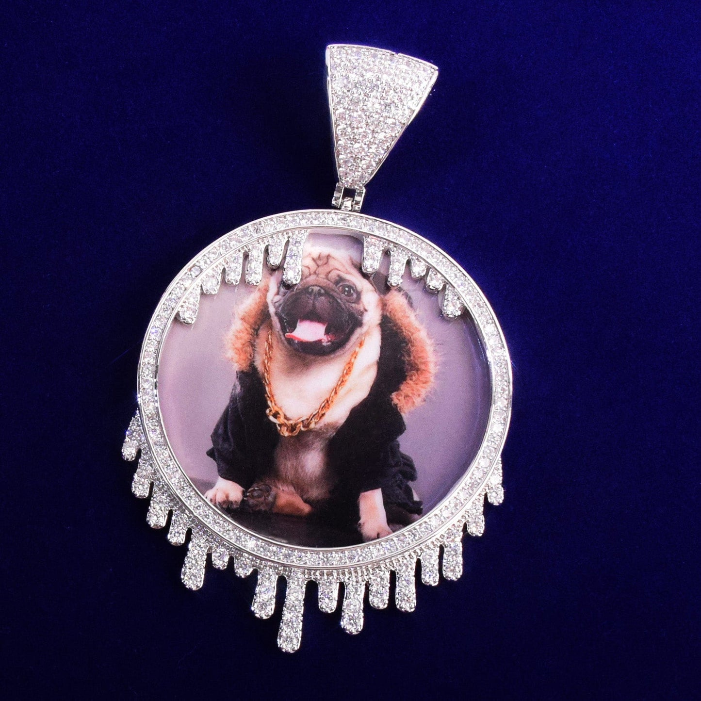 VVS Jewelry hip hop jewelry Custom Drippy Cuban Photo Medallion