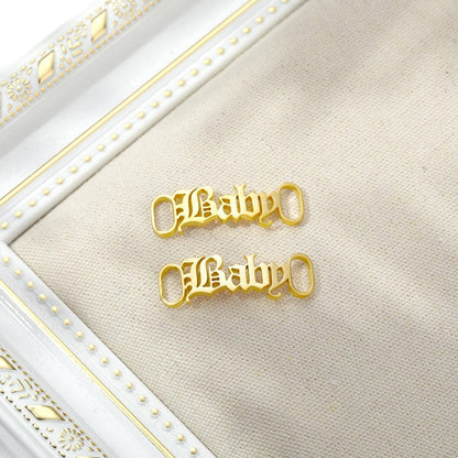 VVS Jewelry hip hop jewelry Custom Name Shoe Buckles Shoelace Decoration Charm (2-pack set)