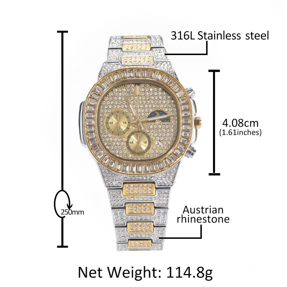 VVS Jewelry hip hop jewelry Don Baguette Icy Watch