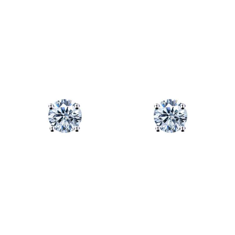 VVS Jewelry hip hop jewelry earrings White Gold / 3mm 10k Solid Gold Moissanite Earrings