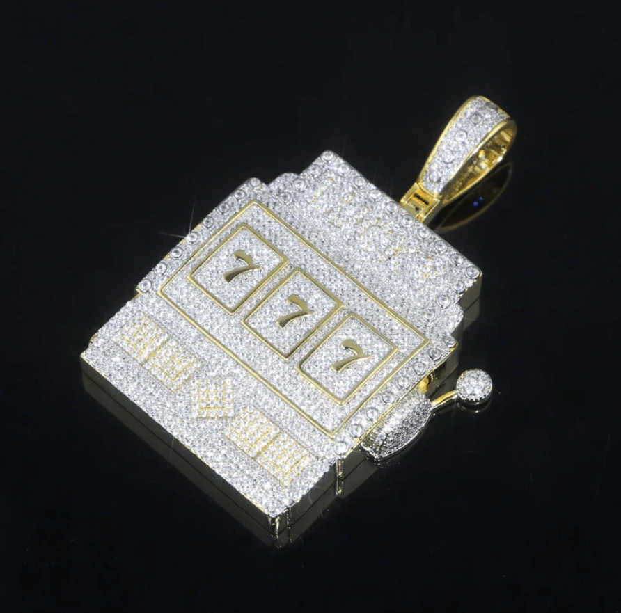 VVS Jewelry hip hop jewelry Full Iced 777 Pendant Chain