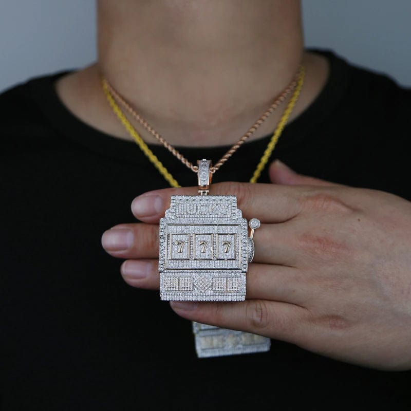 VVS Jewelry hip hop jewelry Full Iced 777 Pendant Chain