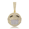 VVS Jewelry hip hop jewelry Fully Iced Out face mask emoji pendant Necklace