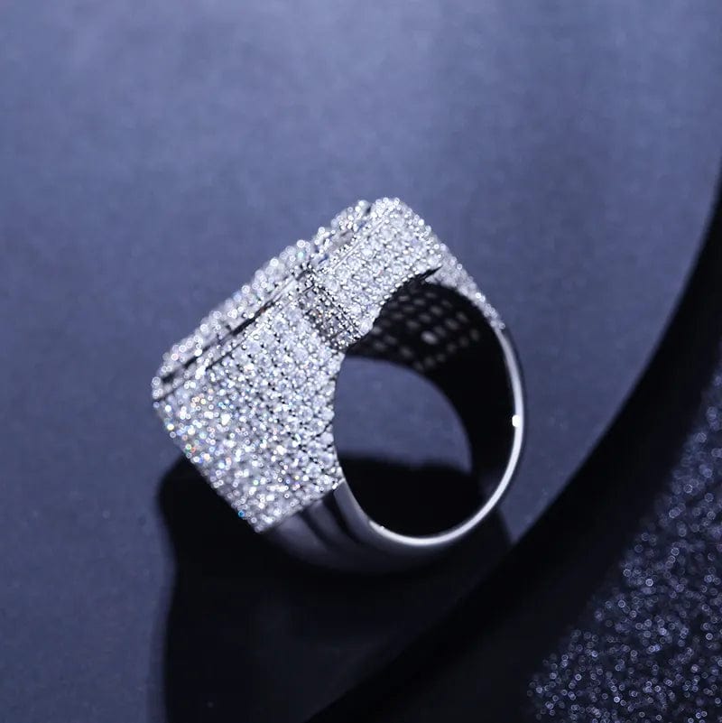 VVS Jewelry hip hop jewelry Fully Iced VVS Moissanite Dollar $ Ring