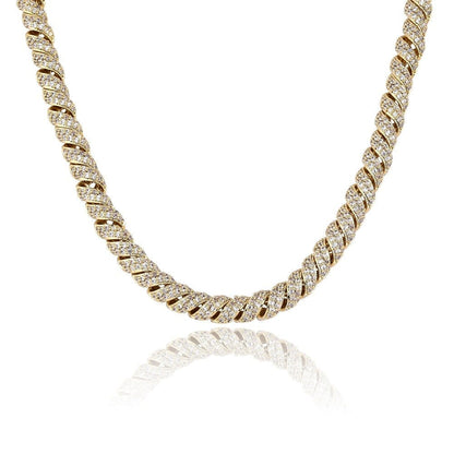 VVS Jewelry hip hop jewelry Gold / 18inch 10mm Cuban Rope Chain