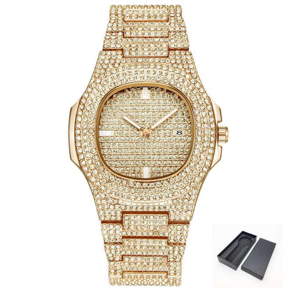 VVS Jewelry hip hop jewelry Gold OG Bust Down Watch