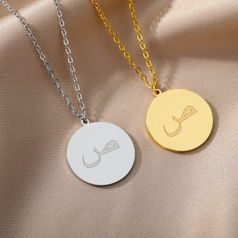 VVS Jewelry hip hop jewelry Gold/Silver Arab Initial Pendant