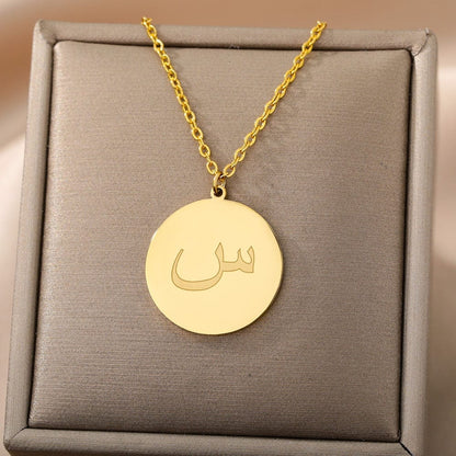 VVS Jewelry hip hop jewelry Gold/Silver Arab Initial Pendant