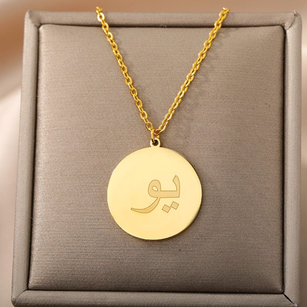 VVS Jewelry hip hop jewelry Gold/Silver Arab Initial Pendant