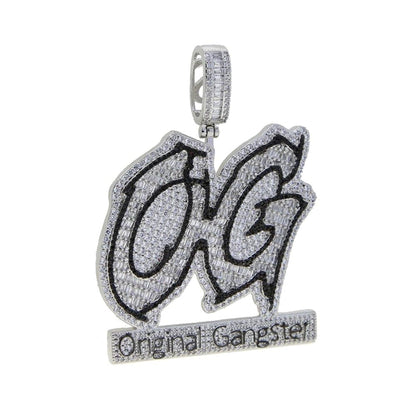 VVS Jewelry hip hop jewelry Iced Out "OG - Original Gangster" Pendant Chain