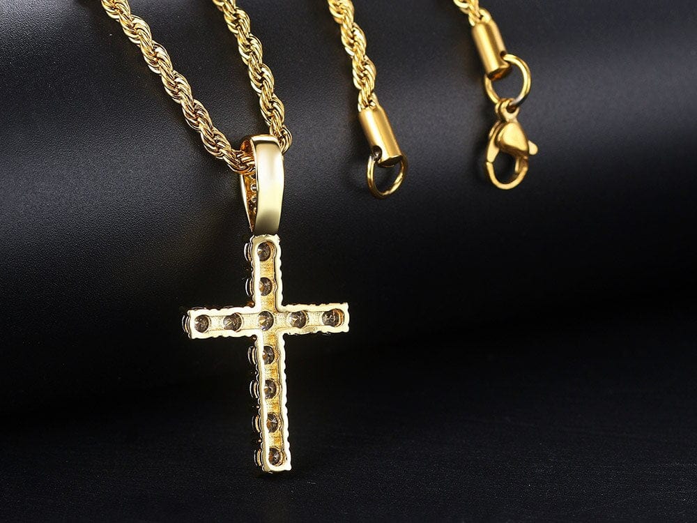 VVS Jewelry hip hop jewelry Icy Kid's Cross Pendant Necklace