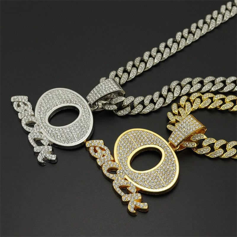 VVS Jewelry hip hop jewelry Icy Rapper O BLOCK Cuban Pendant Chain