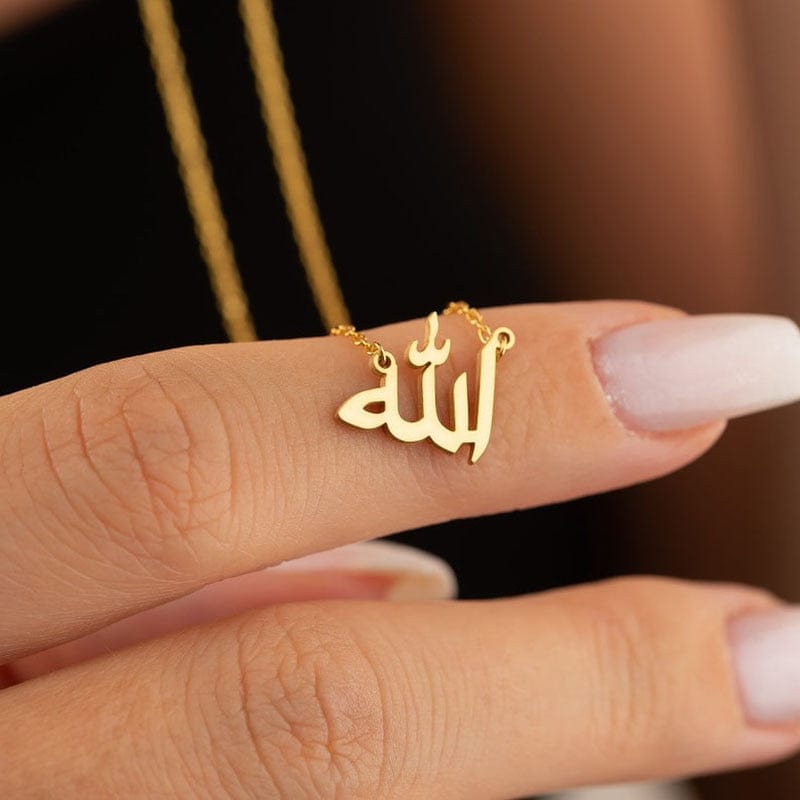 VVS Jewelry hip hop jewelry Islamic Gold Allah Arabic Pendant Necklace