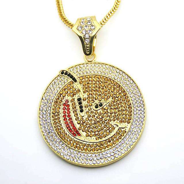 VVS Jewelry hip hop jewelry Jigsaw Pendant + Round Pendant + Cuban Choker Chain Set