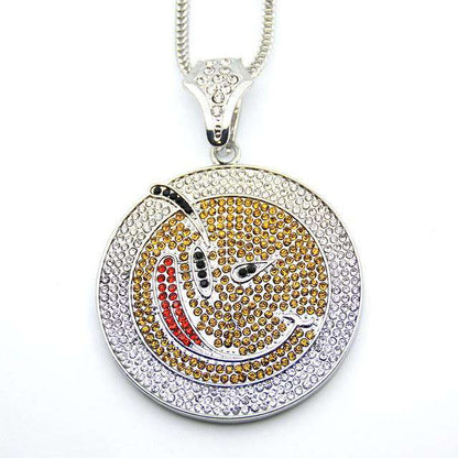 VVS Jewelry hip hop jewelry Jigsaw Pendant + Round Pendant + Cuban Choker Chain Set