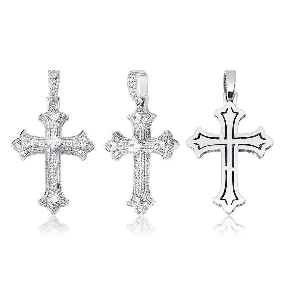 VVS Jewelry hip hop jewelry Large Diamond Gothic Cross Pendant