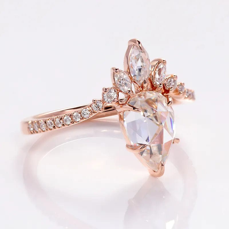 VVS Jewelry hip hop jewelry Moissanite 14K Rose Gold Moissanite Ring