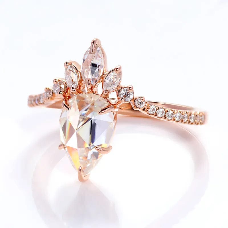 VVS Jewelry hip hop jewelry Moissanite 14K Rose Gold Moissanite Ring