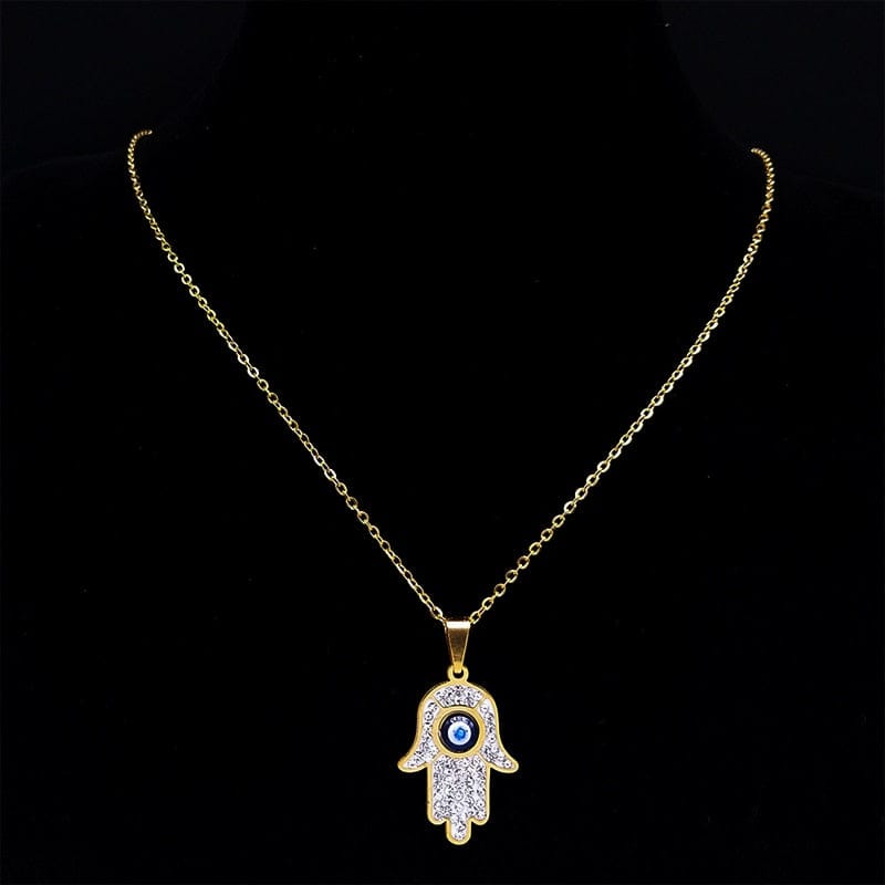 VVS Jewelry hip hop jewelry necklaces Greek Eye Necklace