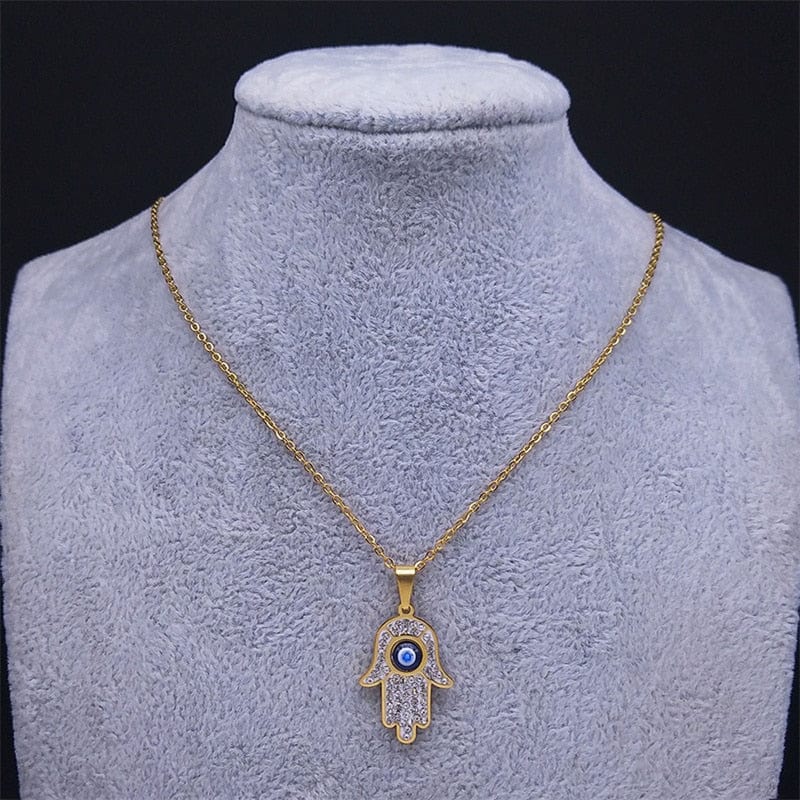 VVS Jewelry hip hop jewelry necklaces Greek Eye Necklace