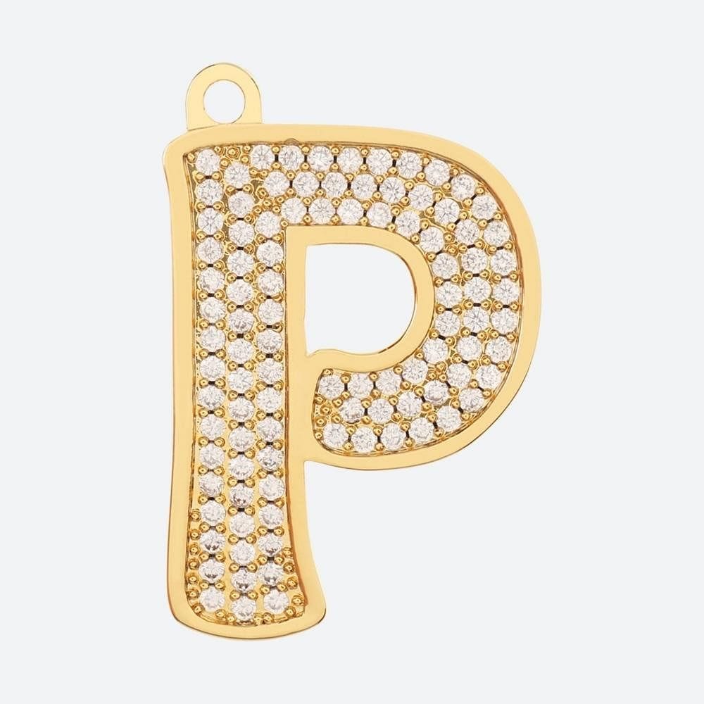 VVS Jewelry hip hop jewelry P Initial Dog Pendant