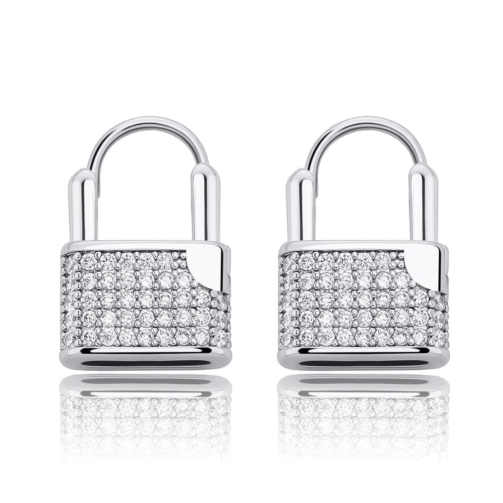 VVS Jewelry hip hop jewelry Premium Icey Lock Earrings