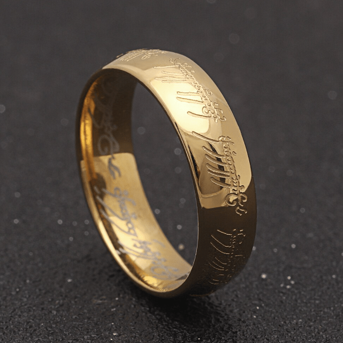 VVS Jewelry hip hop jewelry Rings LOTR One Ring Gold Plated Tungsten Carbide Ring Replica