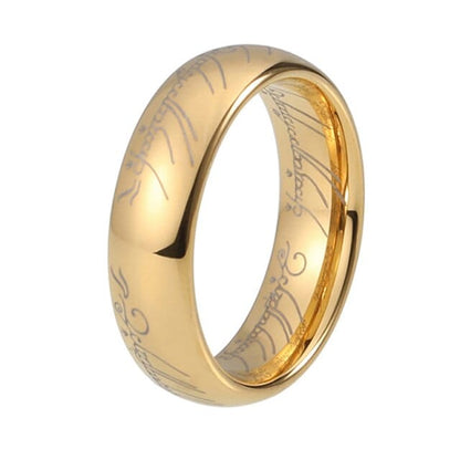 VVS Jewelry hip hop jewelry Rings LOTR One Ring Gold Plated Tungsten Carbide Ring Replica