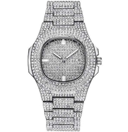 VVS Jewelry hip hop jewelry Silver OG Bust Down Watch