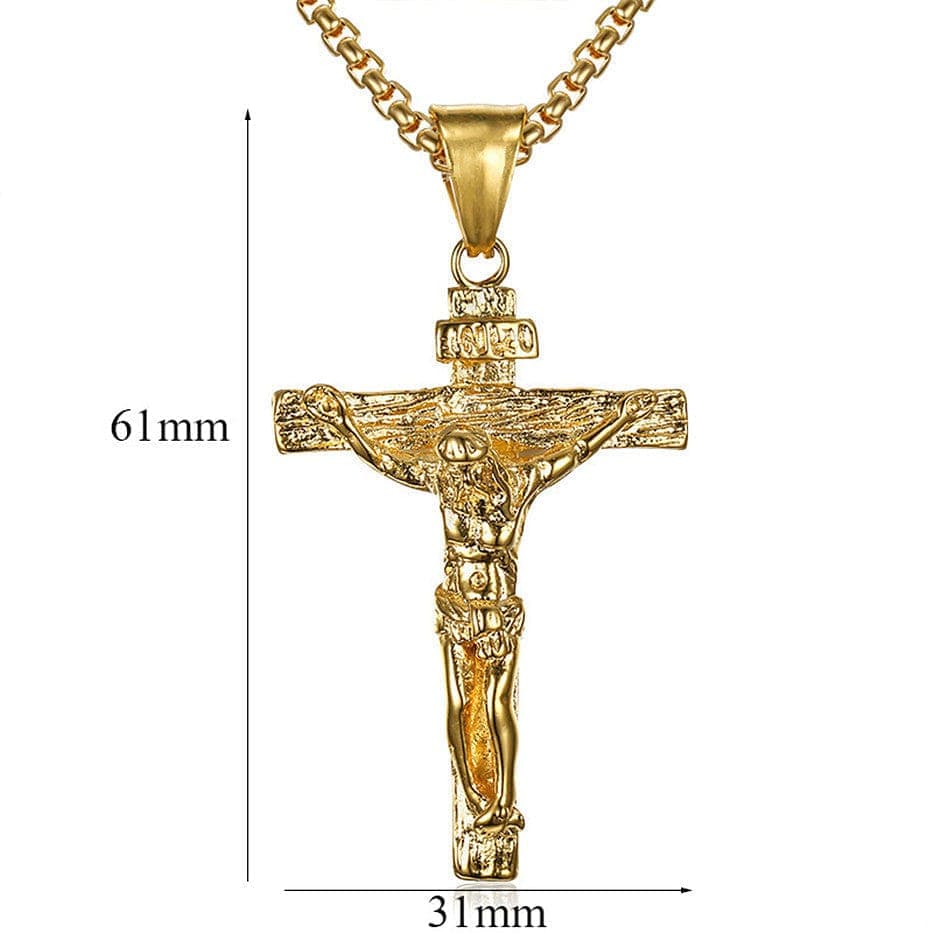 VVS Jewelry hip hop jewelry Stainless Steel INRI Crucifix Pendant Chain