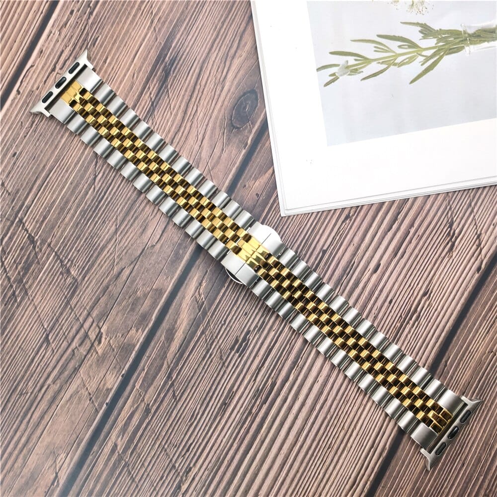 VVS Jewelry hip hop jewelry Two-tone Classic Apple Watch Band