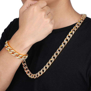 VVS Jewelry hip hop jewelry VVS Jewelry 14k Gold/Silver Chain + FREE Bracelet Bundle - (TODAY ONLY QUICK DELIVERY)