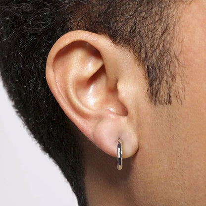 VVS Jewelry hip hop jewelry VVS Jewelry 925 Sterling Silver Men Hoop Earrings