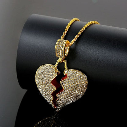 VVS Jewelry hip hop jewelry VVS Jewelry Broken Heart Pendant