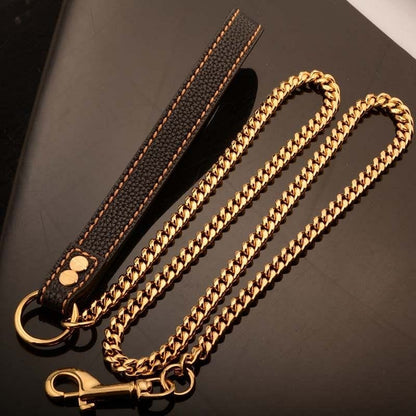 VVS Jewelry hip hop jewelry VVS Jewelry Cuban Link Gold Dog Leash