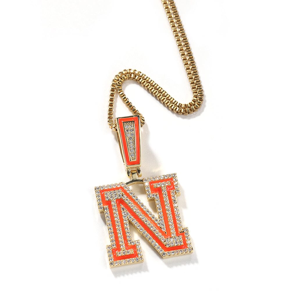 VVS Jewelry hip hop jewelry VVS Jewelry Custom Fluorescent Baguette Name Pendant Necklace