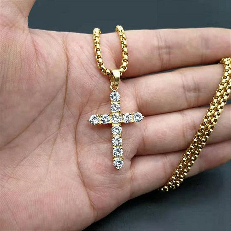 VVS Jewelry hip hop jewelry VVS Jewelry CZ Iced Diamond Cross