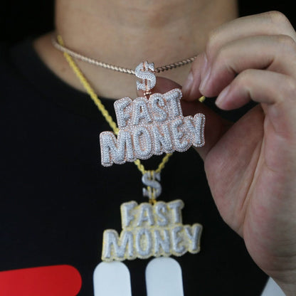 VVS Jewelry hip hop jewelry VVS Jewelry "$ Fast Money" Pendant Chain