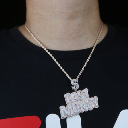 VVS Jewelry hip hop jewelry VVS Jewelry "$ Fast Money" Pendant Chain