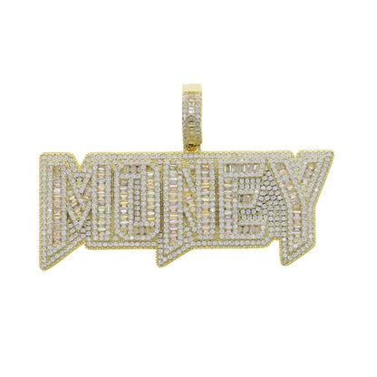 VVS Jewelry hip hop jewelry VVS Jewelry Iced Out "MONEY" Pendant Chain