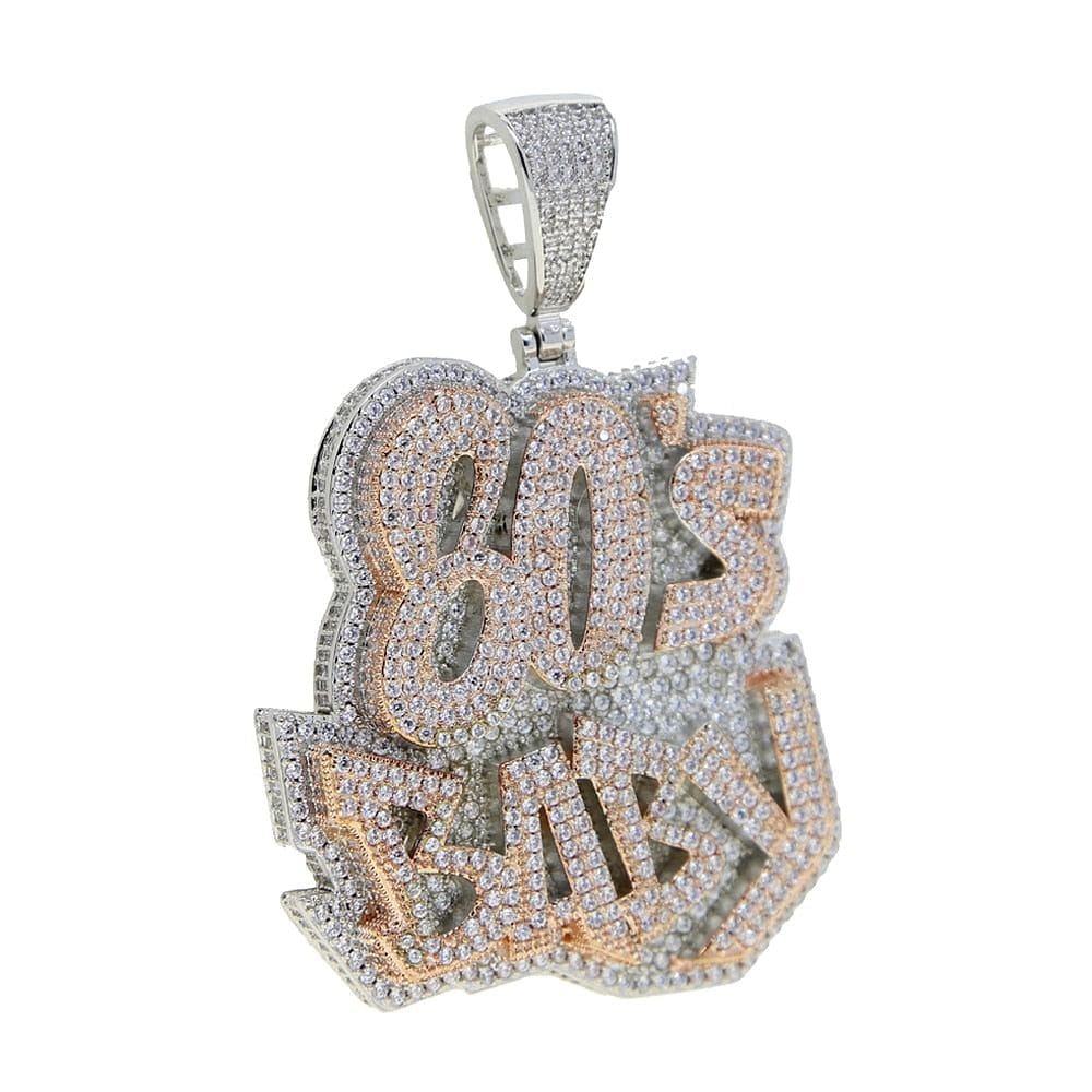 VVS Jewelry hip hop jewelry VVS Jewelry Two-Tone 80's Baby Boss Bling Pendant Chain