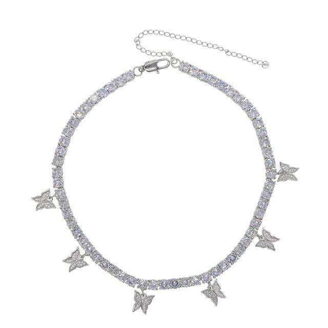 VVS Jewelry hip hop jewelry Women's Butterfly Tennis Choker - Best Quality