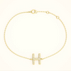 14K Solid Gold Custom Initial Bracelet